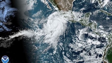 Hurricane Hilary forms off Mexico’s Pacific coast as it heads north over the ocean